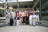 2009-2010 Academic Senate group outside Broome Library.